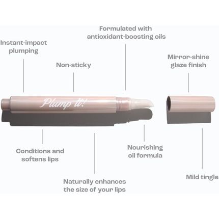 Plump It Volumising Lip Oil Clear Lip Plump Oil Instant Plumper Fuller And Softer Lips - Image 3