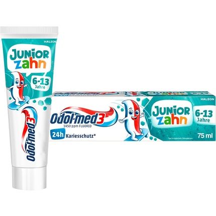 Odol-Med3 Junior Toothpaste For Kids 6+ Years Protecting Baby And Permanent Teeth 75Ml