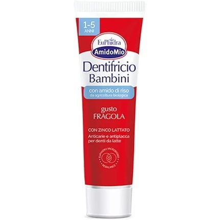 Euphidra Amidomio Strawberry Toothpaste For 1-5 Years Anti-Cavity And Anti-Plaque 50Ml