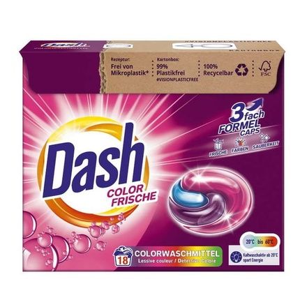Dash 3-In-1 Laundry Capsules 18 Pieces Color Freshness