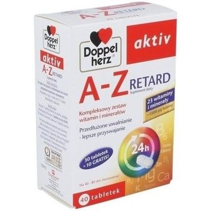 Doppelherz Aktiv Az Retard Optimal Energy And Resistance 40 Tablets