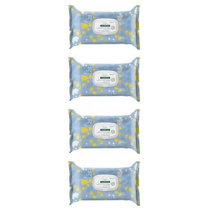 Klorane Baby Gentle Cleansing Wipes Set Of 4 - 70 Wipes Each