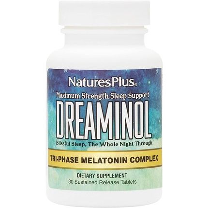 Naturesplus Dreaminol Tri-Phase Melatonin Complex With 1.5Mg Melatonin Lactium L-Theanine & 5-Htp 30 Tablets
