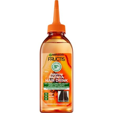 Fructis Hair Drink Papaya Instant Lamellar Conditioner For Damaged Hair 200Ml