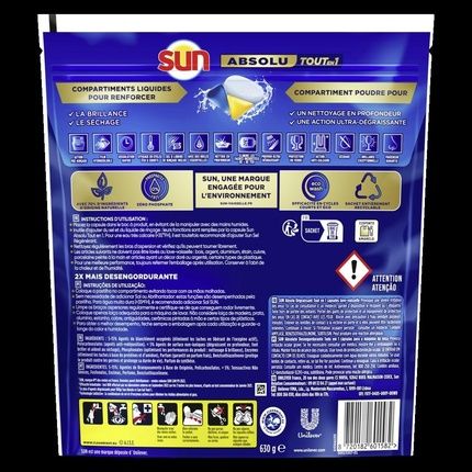 Sun Absolute All-In-One Dishwasher Tablets Degreaser 42 Capsules