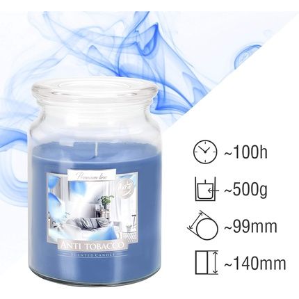 Bispol Large Scented Candle In Jar With Lid - 100 Hours Burn Time - 9.9 Cm Diameter