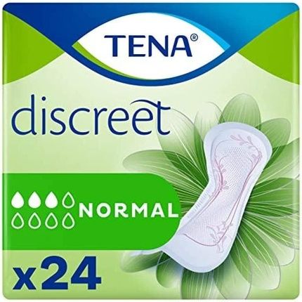 Tena Discreet Normal Moderate Urine Incontinence And Loss Pads With Microprotex Technology 24 Pads
