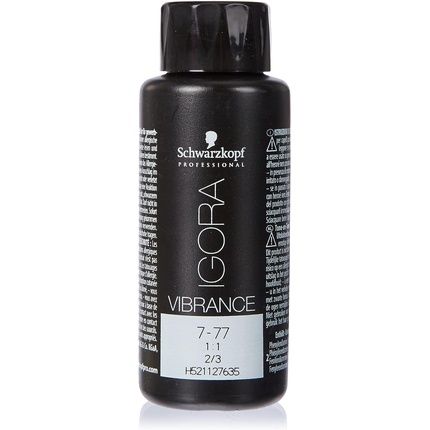 Schwarzkopf Professional Igora Vibrance Tone On Tone Hair Colour 7-77 Medium Blonde Copper Extra 60Ml