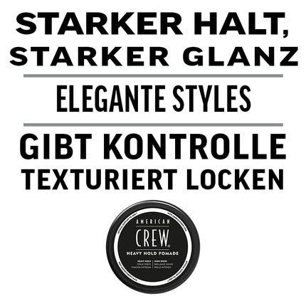 American Crew Heavy Hold Pomade 85G - Styling Product For Men With Extreme Hold And High Shine - Water-Based - Image 3