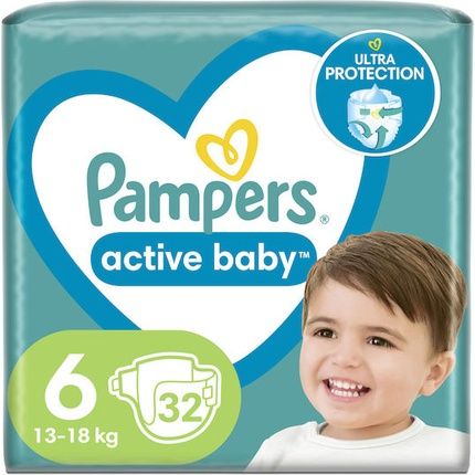 Pampers Active Baby Max Size 6 3X32 Pack