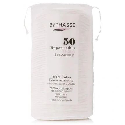 Byphasse Oval Cotton Makeup Remover Discs 50 Units
