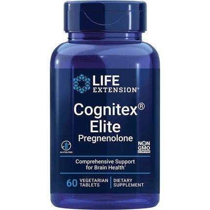Life Extension Cognitex Elite Pregnenolone Brain Health Supplement 60 Vegetarian Tablets