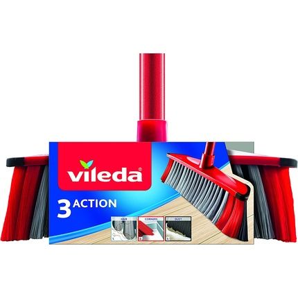 Vileda 142494 Broom, Red/Black, 35 X 6 X 145 Cm