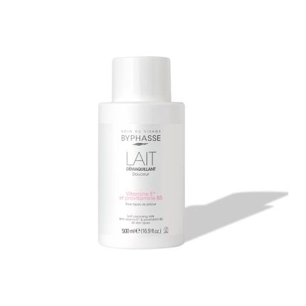 Byphasse Gentle Makeup Remover Milk For Face & Eyes 500Ml - Suitable For All Skin Types