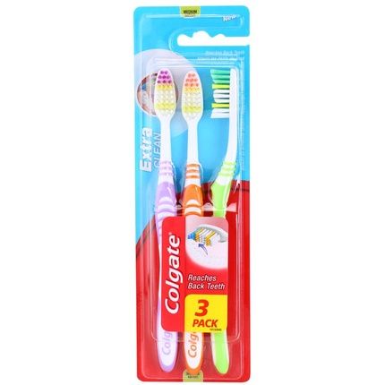Colgate Extra Clean Medium Toothbrush 3 Pcs