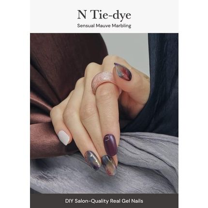 Ohora Semi-Cured Gel Nail Strips Tie-Dye - Works With Any Nail Lamp