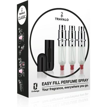 Travalo Classic Hd Bag Sprays Set Of 3 Refills Black - Image 3