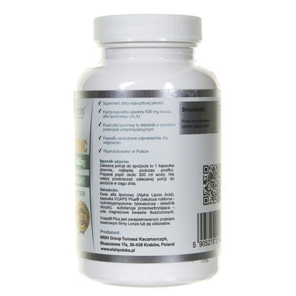 Wish Pharmaceutical Alpha Lipoic Acid (Ala) 600Mg 120 Capsules