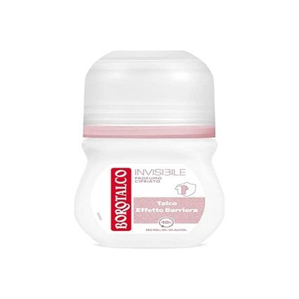 Borotalco Deodorant Roll On Invisible Pink Alcohol-Free Formula With Talc Barrier Effect 50Ml