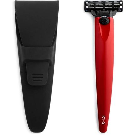 Bolin Webb Monza Red Handle With Travel Case Fitted With Gillette Mach3 Blade