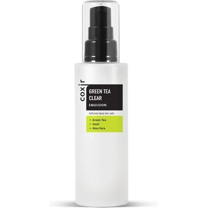 Coxir Green Tea Clear Emulsion 100Ml 3.38Oz To Soothe And Hydrate The Skin