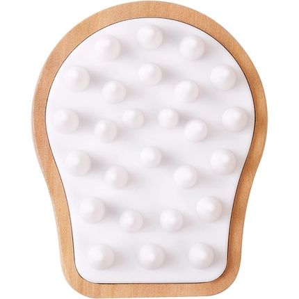 Ecotools Stimulation Scalp Massager In Shower Brush Removes Buildup Soft Silicone Bristles & Wood Handle Gently Massage Scalp For All Hair Types Eco Friendly & Cruelty-Free 1 Count