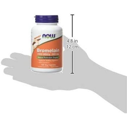 Now Foods Bromelain Vegetarian Capsules 500Mg 120 Count - Image 3