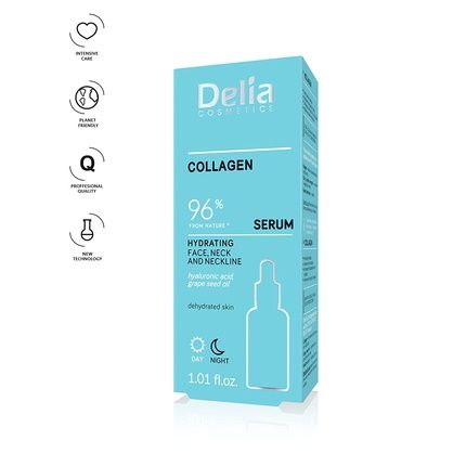 Delia Cosmetics Collagen Serum Hyaluronic Acid Treatment For Dry Skin 30Ml