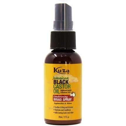 Kuza Jamaican Black Castor Oil Conditioning Braid Spray 2Oz 59Ml