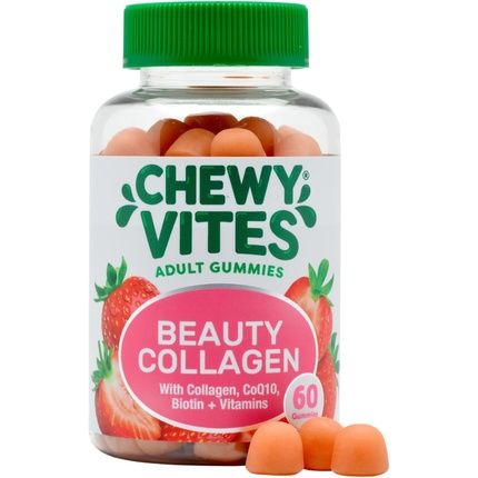 Chewy Vites Beauty Collagen Gummy Vitamins With Hydrolized Collagen, Coq10, Biotin And Vitamins - Berry Flavour