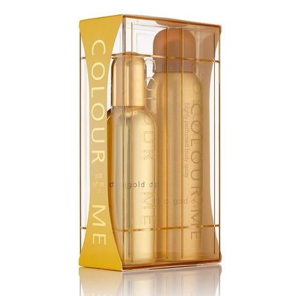 Colour Me Gold Homme Fragrance For Men Gift Set 90Ml Edp/150Ml Body Spray By Milton-Lloyd