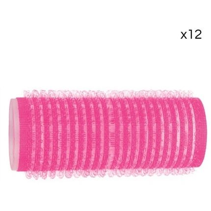 Shophair Velcro Rollers Pink 24Mm X12