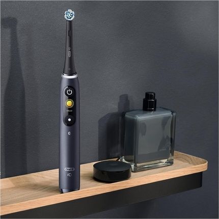 Oral-B Io Series 8 Electric Toothbrush With 2 Brush Heads 6 Cleaning Modes Magnet Technology Color Display And Travel Case Designed By Braun Black Onyx