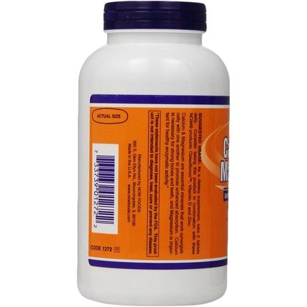 Now Calcium And Magnesium 250 Tablets