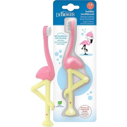 Dr. Brown'S Flamingo Toddler Toothbrush Pink Flamingo