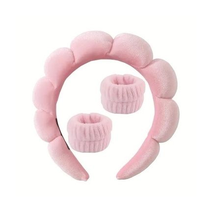 Ecarla Head And Wrist Bands Made Of Microfiber Pink O536R