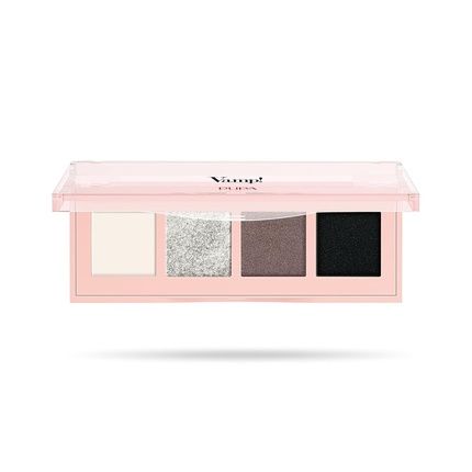 Pupa Milano Vamp! 4 Eyeshadow Palette 005 Intense Smoky 0.183 Oz - Eye Makeup - Matt, Satin, Metallic Finishes - Lightweight - Blends Easily - Talc-Free