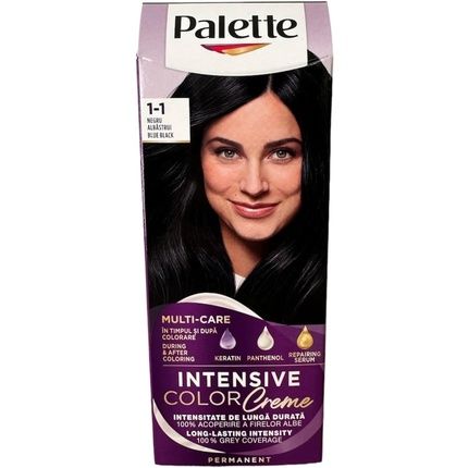 Permanent Hair Dye Palette Intensive Color Cream C1 Black Blue