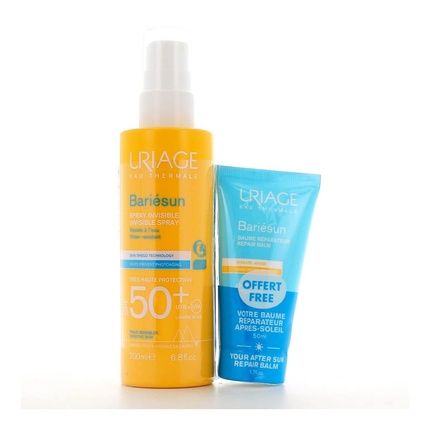 Uriage Bariesun Invisible Spray Spf50+ Very High Protection 200Ml + Repair Balm 50Ml