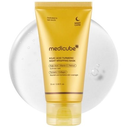Medicube Kojic Acid Turmeric Overnight Wrapping Peel Off Mask - Nourishes Skin
