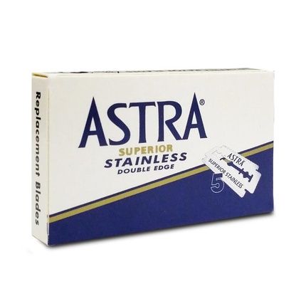 Astra Superior Stainless Steel Double Edge Razor Blades 5Pcs