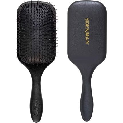 Denman D90L Tangle Tamer Ultra Hairbrush For Long And Strong Hair With Nylon Bristles - Black