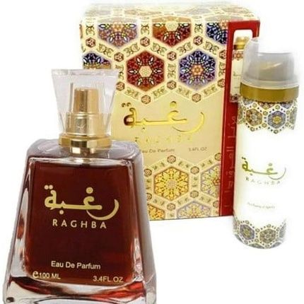 Lattafa Raghba Eau De Parfum Gift Set 100Ml Eau De Parfum 50Ml Deodorant Spray - Image 3