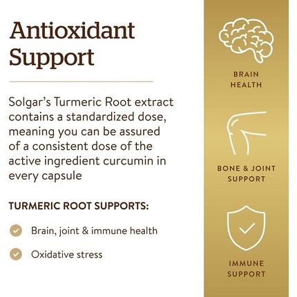 Solgar Turmeric Root Extract Vegetable Capsules - Antioxidant Benefits - Vegan And Gluten Free - Image 3