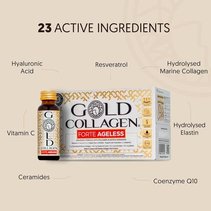 Gold Collagen Forte Ageless Anti-Wrinkle Collagen Supplements For Women And Men