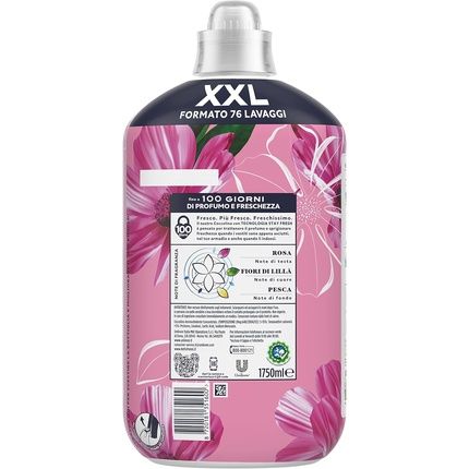 Coccolino Concentrated Fabric Softener With Silky Texture Rose, Lilac, And Peach Scent Xxl Size 1750Ml