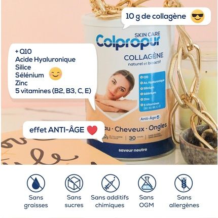 Hydrolyzed Collagen Powder For Beauty Skin And Hair With Q10 And Hyaluronic Acid