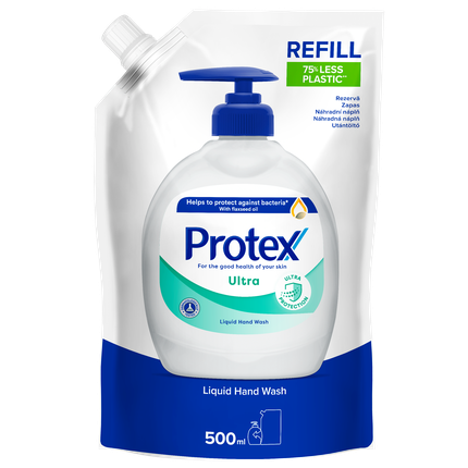 Protex Ultra Liquid Soap Refill With Natural Antibacterial Ingredient 500 Ml