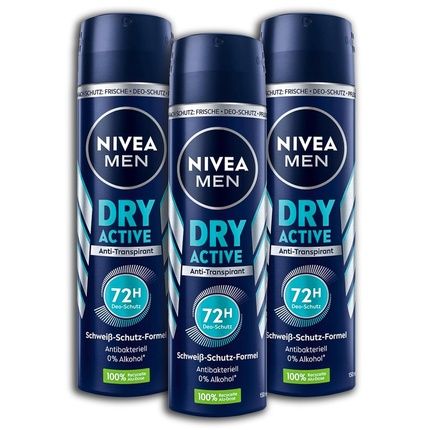 Nivea Men Deo Spray Dry Active Anti-Transpirant Deodorant 150Ml