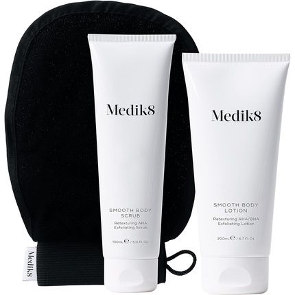 Medik8 Smooth Body Exfoliating Kit - Aha Exfoliating Scrub 150Ml And Lotion 200Ml